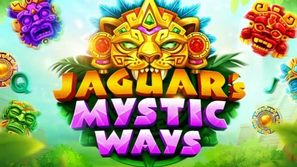 Suasana hutan kuno dan kuil emas dalam slot Jaguar’s Mystic Ways